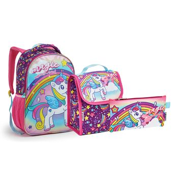 Kit-Mochila---Lancheira---Estojo-Roxo-Kids-Unicornio-|-Seanite-Tamanho--UN---Cor--ROXO-0